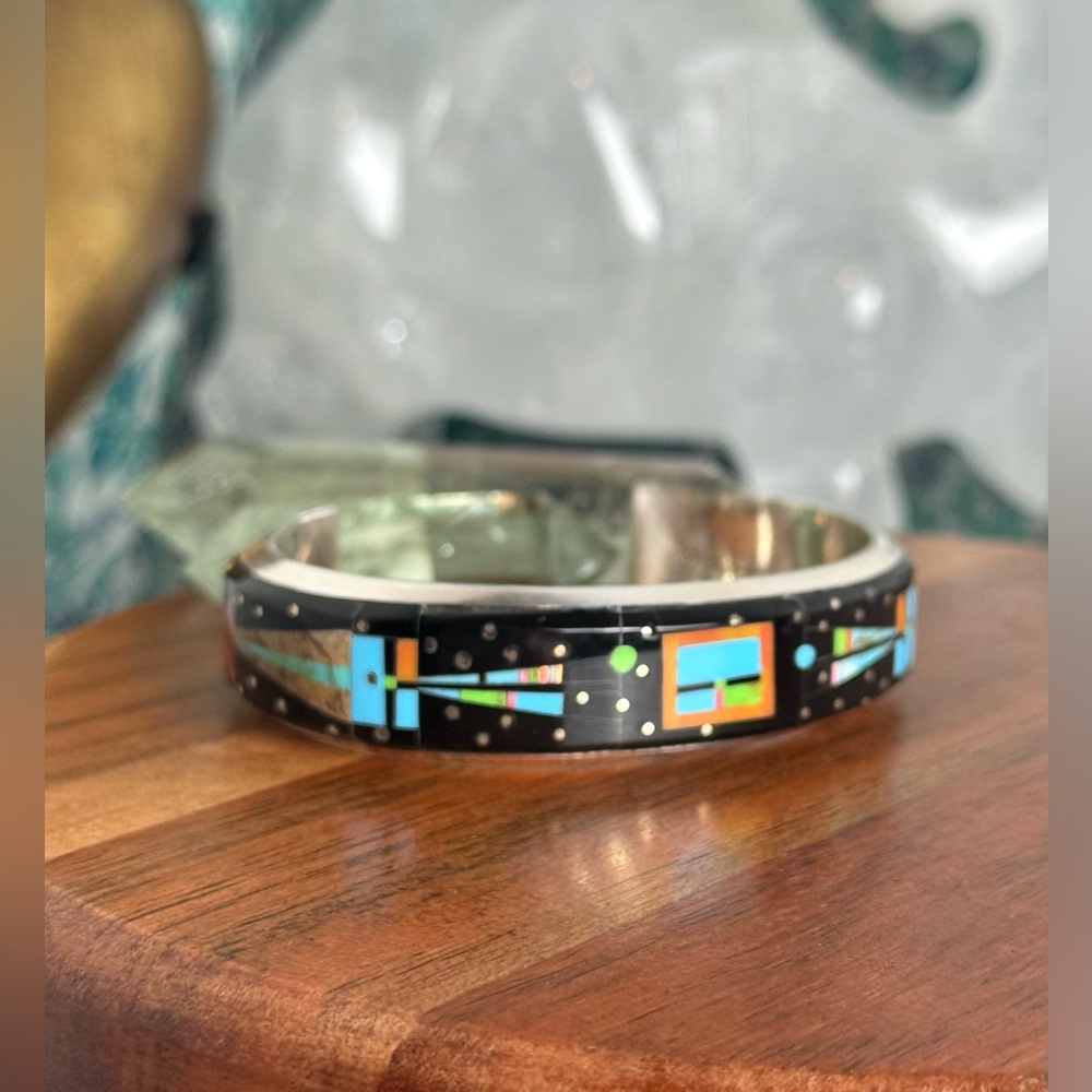 NWT Gilbert Smith Navajo Handmade Night Sky Inlay Bracelet